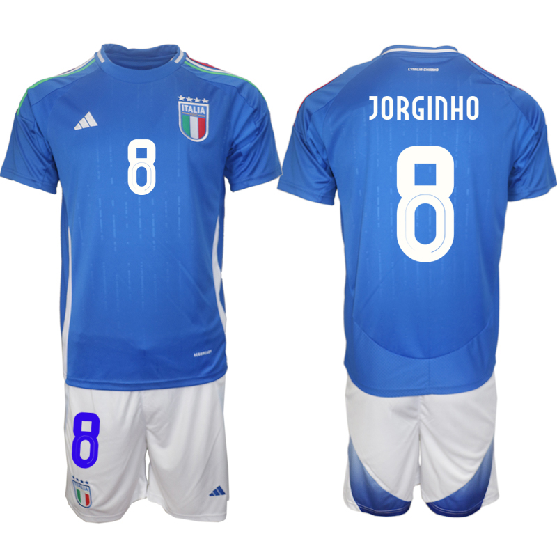 Men 2024-2025 Season Italy home Blue #8 Soccer Jersey->united states jersey->Soccer Country Jersey